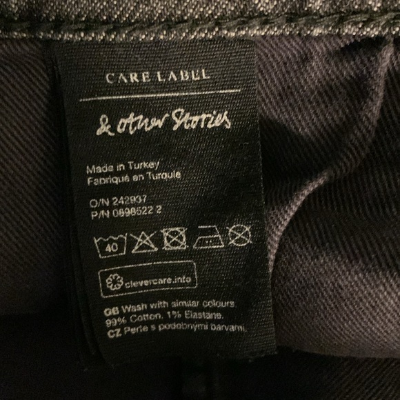 & Other Stories Denim High Rise Jean Black Size 28 - Picture 4 of 4